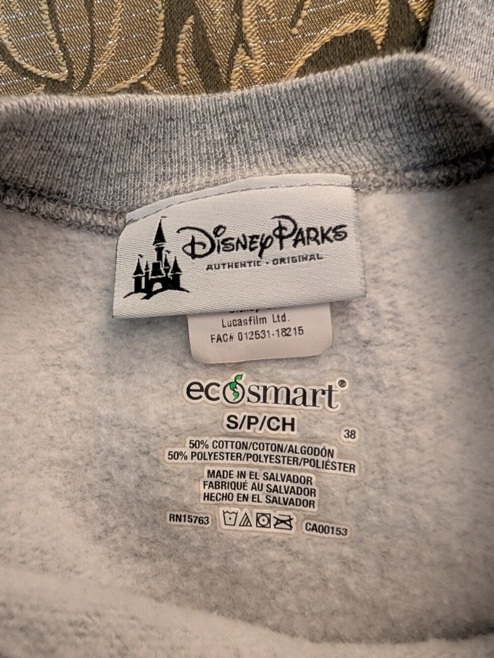 Disney Parks Women's Grey Sweatshirt with Colorful Park Graphic Size S - Picture 5 of 11